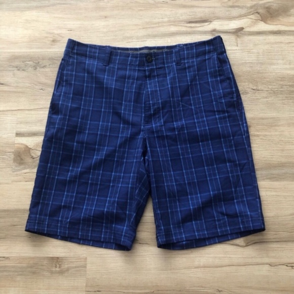 Ben Hogan Blue Flat Front Shorts Classic Style - Picture 1 of 5